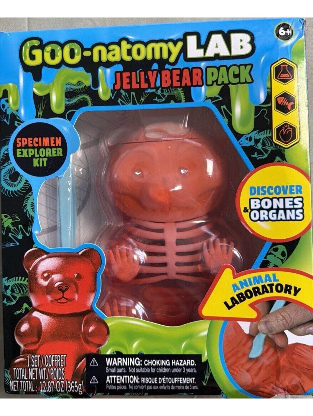 Goo-anatomy LAB Jelly Bear Pack Specimen Explorer Kit - New STEM Dissection Toy